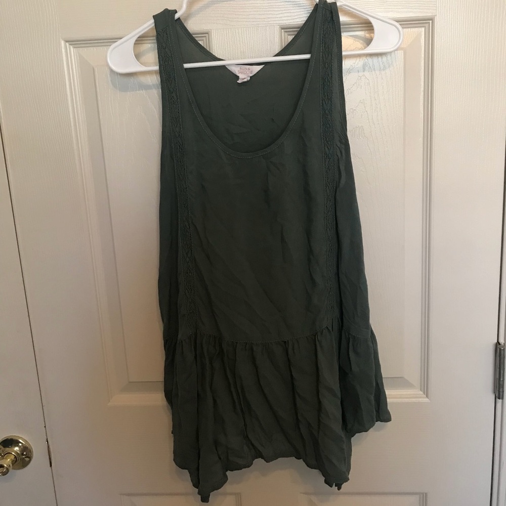 Nordstrom Army Green Flowy Tank